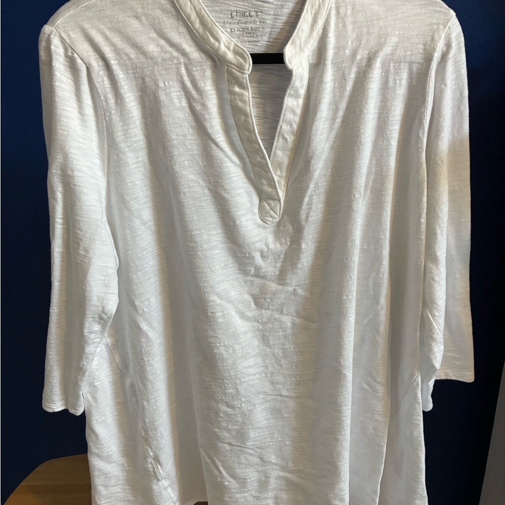 Chico's White Long Sleeve Top